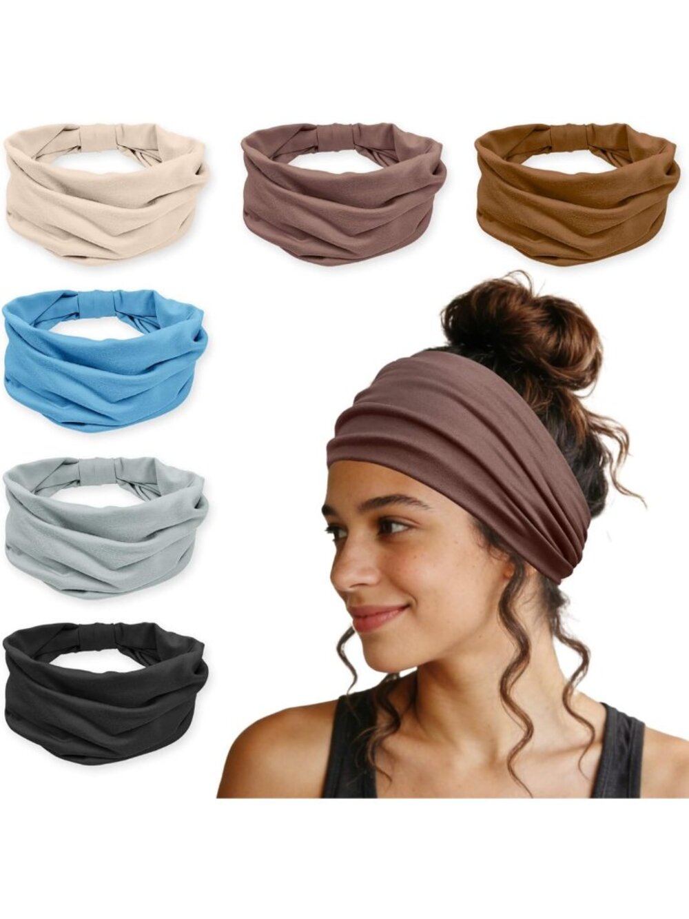 6 Pack Wide Knotted Headbands for Women - Fashionable Hair Accessories Daily Use